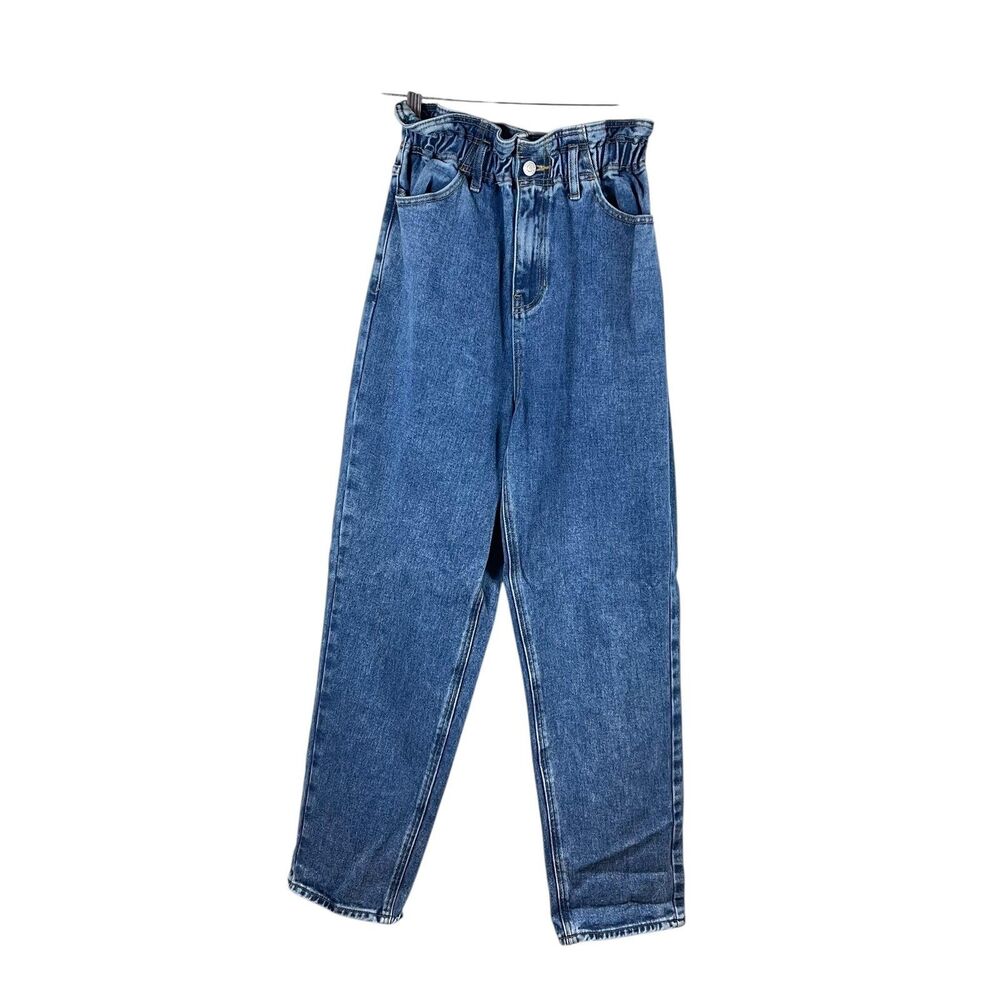PacSun Jeans Womens Small Blue Mom Jean Paperbag Waist High Rise Tapered Leg